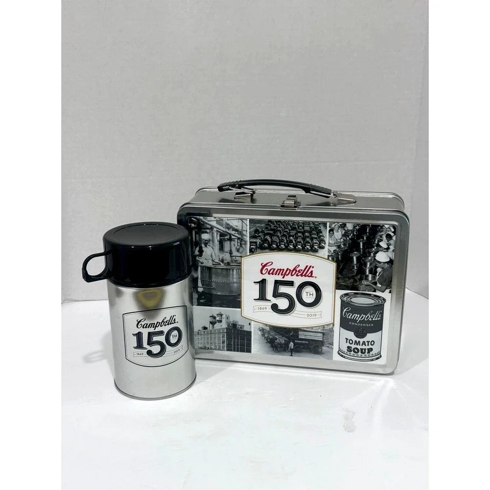 Commemorative Campbell’s Soup 150th Limited Edition Tin Lunchbox and Thermos Set